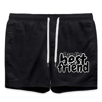 Je suis le meilleur ami - Short de bain - noir - Devant - AI Model Male 185 light (185cm)