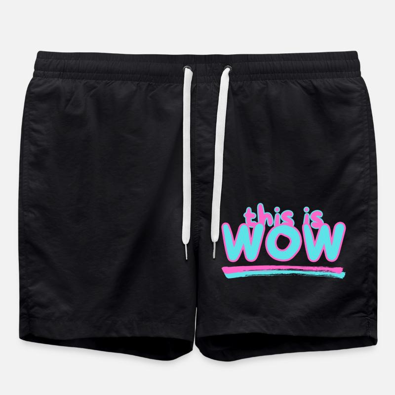 This is WOW - Swim Trunks - black