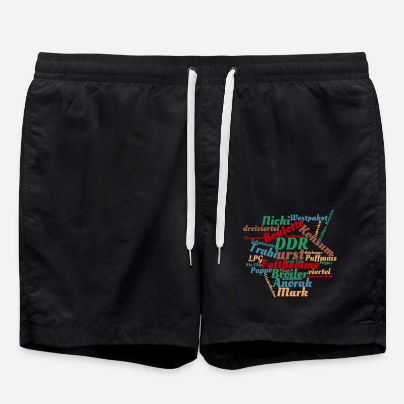 DDR Ostalgie Wörtersammlung - Badeshorts - Schwarz