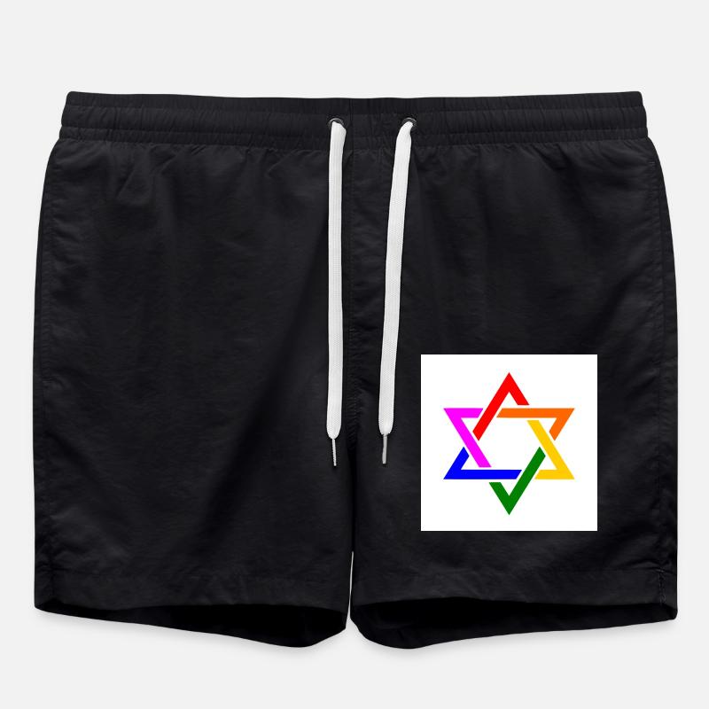 Israel lgbt drapeau - Short de bain - noir