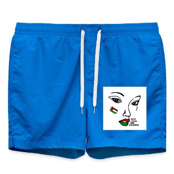 Free palestine women - Swim Trunks - cobalt blue - Front