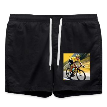 Vitesse vive : à la poursuite du jaune - Short de bain - noir - Devant - AI Model Male 185 light (185cm)