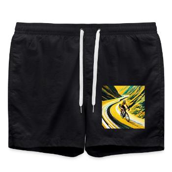 Peak Pursuit : l'envol du maillot jaune - Short de bain - noir - Devant - AI Model Male 185 light (185cm)