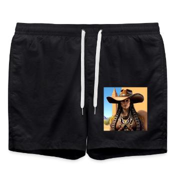 Beauté du désert - Short de bain - noir - Devant - AI Model Male 185 light (185cm)
