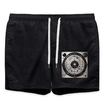 Galaxy's Edge - Interstellar Dartboard - Swim Trunks - black - Front - AI Model Male 185 light (185cm)
