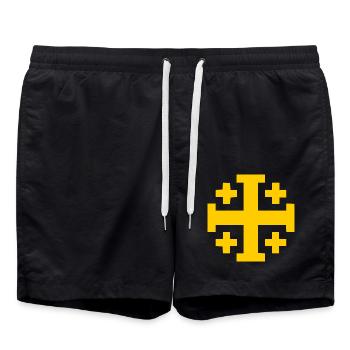 Jerusalem Cross Jerusalem Cross - Swim Trunks - black - Front - AI Model Male 185 light (185cm)