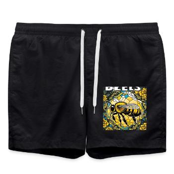 Abeille bourdonnante - Short de bain - noir - Devant - AI Model Male 185 light (185cm)