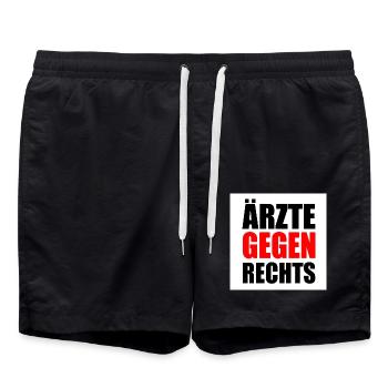 Doctors Against the Right - Swim Trunks - black - Front - AI Model Male 185 light (185cm)
