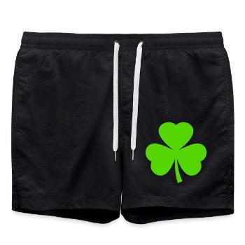 St Patrick's Day Shamrock - Swim Trunks - black - Front - AI Model Male 185 light (185cm)