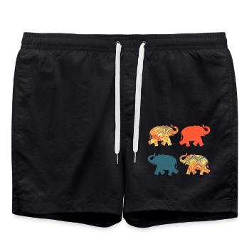 Eléphants E 259 - Short de bain - noir - Devant - AI Model Male 185 light (185cm)