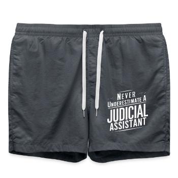 Ne sous-estimez jamais un greffier - Short de bain - charbon - Devant - AI Model Male 185 light (185cm)