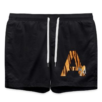 tiger a - Badeshorts - Schwarz - Vorne - AI Model Male 185 light (185cm)