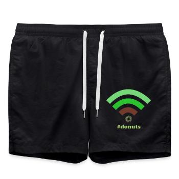 Beignets Wifi - Short de bain - noir - Devant - AI Model Male 185 light (185cm)