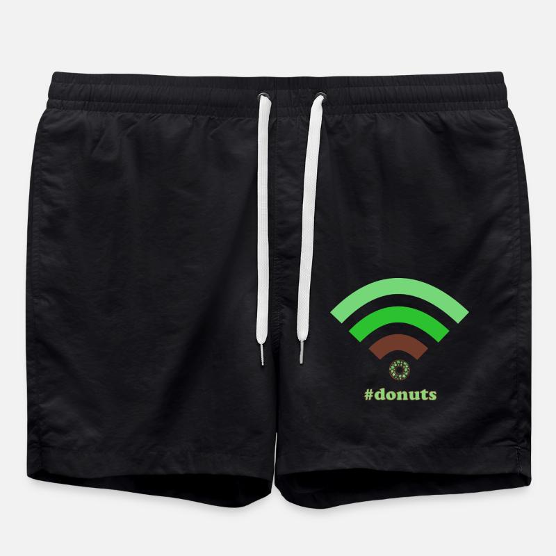 Wifi Donuts - Swim Trunks - black