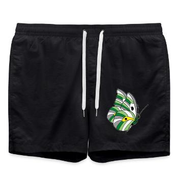 Schmetterling androphilia neutrois skoliosexual - Badeshorts - Schwarz - Vorne - AI Model Male 185 light (185cm)