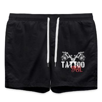 Tattoogeil - Badeshorts - Schwarz - Vorne - AI Model Male 185 light (185cm)