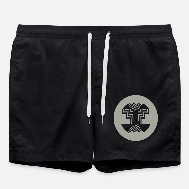 Circular-Inner-design - Swim Trunks - black