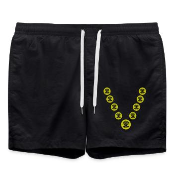 Kette - Badeshorts - Schwarz - Vorne - AI Model Male 185 light (185cm)