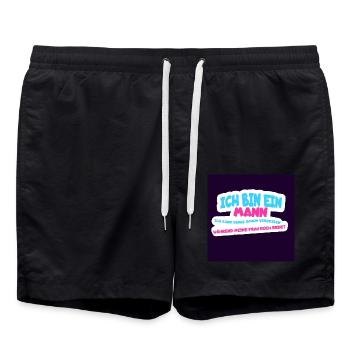 I'm a man, forget things humor - Swim Trunks - black - Front - AI Model Male 185 light (185cm)