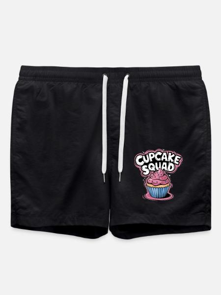 Cupcake Squad Cake Cupcake Muffin - Swim Trunks - black