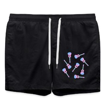 Ukulélé rose - Short de bain - noir - Devant - AI Model Male 185 light (185cm)