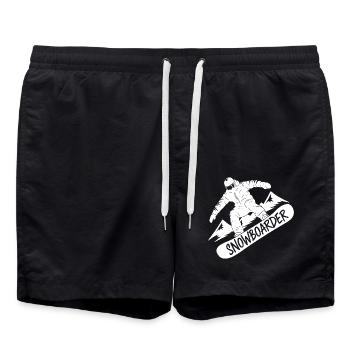 Snowboarders Snowboarding Snowboarding Winter sports - Swim Trunks - black - Front - AI Model Male 185 light (185cm)