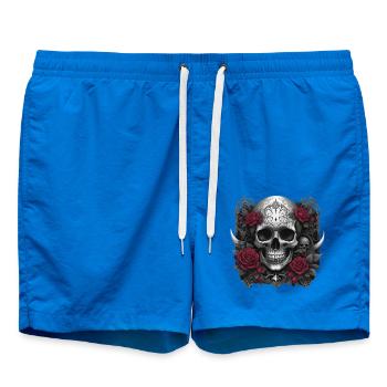 Gothic Totenkopf - Badeshorts - Cobalt blue - Vorne