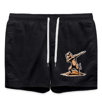 Cool Dab Dance Dromedary – Desert Fun à Dubaï - Short de bain - noir - Devant - AI Model Male 185 light (185cm)