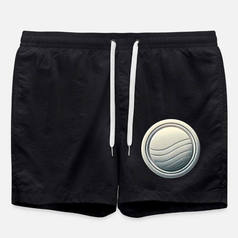 Modern Badge Emblem Design - Swim Trunks - black