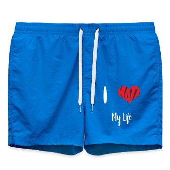 Hass Leben Stopp Hass Anti Hass - Badeshorts - Cobalt blue - Vorne