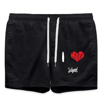Hass Schule Stopp Hass Anti Hass - Badeshorts - Schwarz - Vorne - AI Model Male 185 light (185cm)