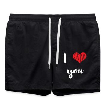 Hate You Stop Hate Anti Hate - Badeshorts - Schwarz - Vorne - AI Model Male 185 light (185cm)