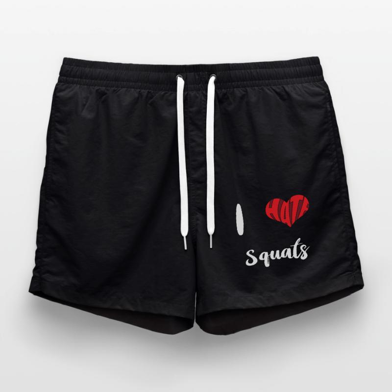 Workout I Hate Squats Training Exercise Swim Trunks