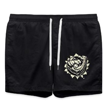 bras musclé traversant le mur - Short de bain - noir - Devant - AI Model Male 185 light (185cm)