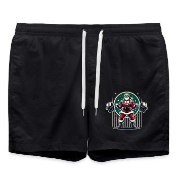 Santas Strong Snatch Powerlifting - Swim Trunks - black - Front - AI Model Male 185 light (185cm)