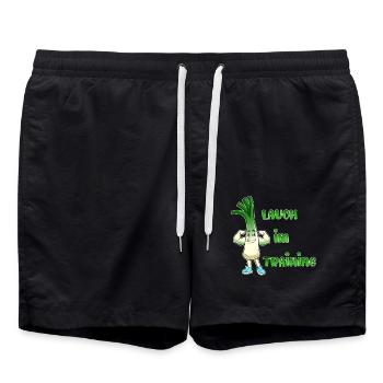 Lauch im Training, für den Lauch von Welt - Badeshorts - Schwarz - Vorne - AI Model Male 185 light (185cm)