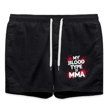 MMA power in everyday life - Swim Trunks - black - Front - AI Model Male 185 light (185cm)