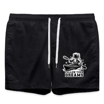 Kayak Astronaut Follow Your Dreams - Swim Trunks - black - Front - AI Model Male 185 light (185cm)