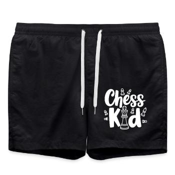Chess Kid Chess Kids Dictons Citations - Short de bain - noir - Devant - AI Model Male 185 light (185cm)