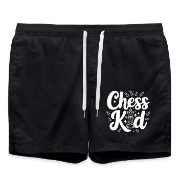Chess Kid Chess Kids Dictons Citations - Short de bain - noir - Devant - AI Model Male 185 light (185cm)