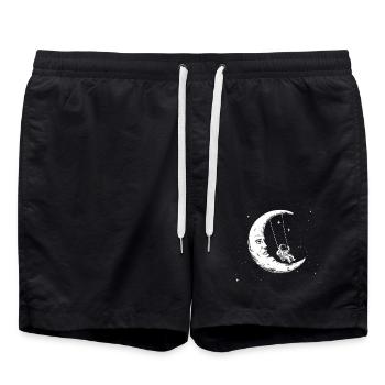 Balançoires lunaires d’astronaute - Short de bain - noir - Devant - AI Model Male 185 light (185cm)