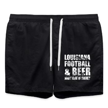 LOUISIANA American Football Beer - Swim Trunks - black - Front - AI Model Male 185 light (185cm)