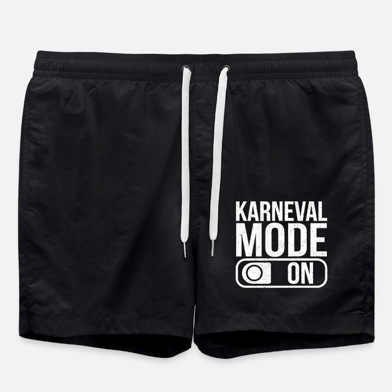 Karneval Mode On Fasching Fasnet - Badeshorts - Schwarz