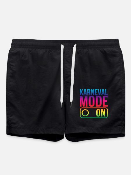 Karneval Mode On Fasching Fasnet - Badeshorts - Schwarz
