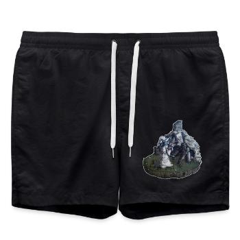 Ranni et Blaidd - Short de bain - noir - Devant - AI Model Male 185 light (185cm)