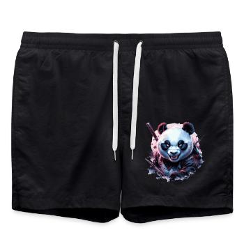 Panda ninja maléfique - Short de bain - noir - Devant - AI Model Male 185 light (185cm)