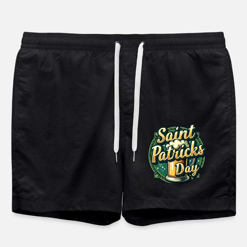 Saint Patrick's Day Beer - Swim Trunks - black