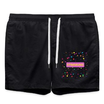 Confettis d’ambiance d’ambiance à confettis - Short de bain - noir - Devant - AI Model Male 185 light (185cm)