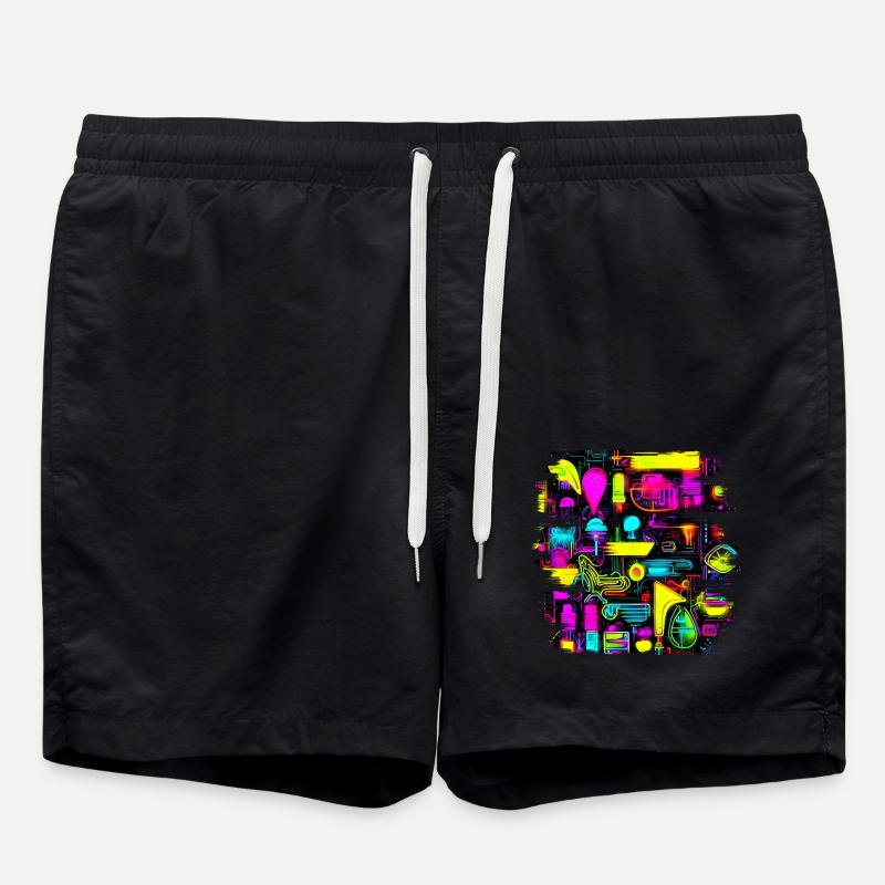 Néon Créatif Cyberglow Style Moderne - Short de bain - noir