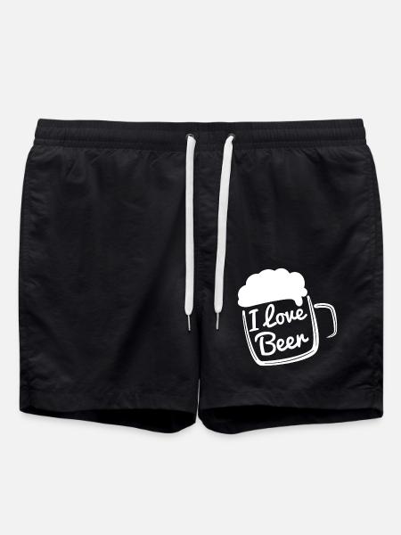 I Love Beer - Swim Trunks - black